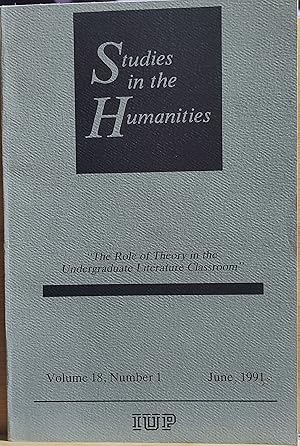 Imagen del vendedor de Studies in the Humanities June 1991 Volume 18, Number 1 a la venta por Shore Books