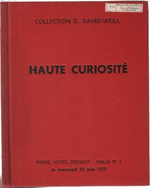 Haute curiosité Collection David-weill (hotel drout 1971)