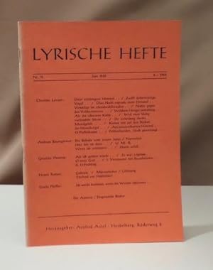 Seller image for Dreizehn Gedichte. In: Lyrische Hefte. Zeitschrift fr Gedichte. Herausgeber: Arnfrid Astel. Nr. 11, Juni 1962. for sale by Dieter Eckert