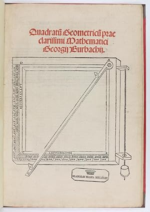 Bild des Verkufers fr Quadratum geometricum praeclarissimi mathematici. zum Verkauf von Antiquariat INLIBRIS Gilhofer Nfg. GmbH