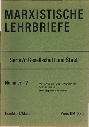 Imagen del vendedor de Vorlufer des modernen Sozialismus Der utopische Sozialismus a la venta por Schrmann und Kiewning GbR