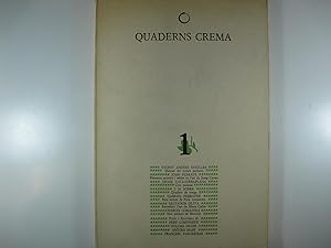 Seller image for REVISTA.: QUADERNS CREMA NM. 1 for sale by Costa LLibreter