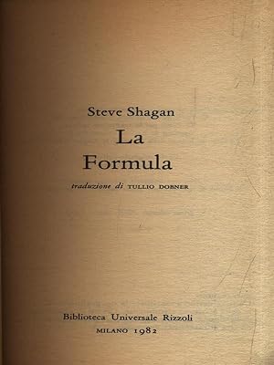 Seller image for La formula for sale by Librodifaccia