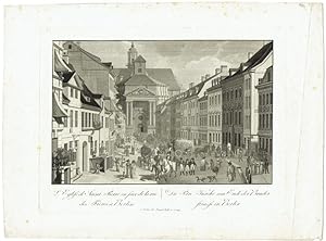 Imagen del vendedor de Berlin - Die Petrikirche am Ende der Brderstrae, um 1800 a la venta por Antiquariat Hardner