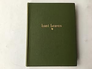 Seller image for Last Leaves A Volume of Verse for sale by Book Souk