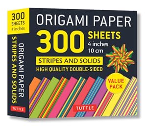 Seller image for Origami Paper 300 Sheets Stripes and Solids 4" (10 CM): Tuttle Origami Paper: High-Quality Origami Sheets Printed with 12 Different Designs (Loose-Leaf Book) for sale by BargainBookStores