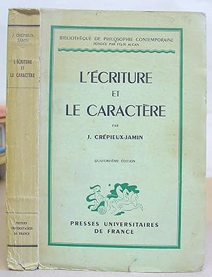 Bild des Verkufers fr L'criture Et Le Caractre zum Verkauf von Eastleach Books