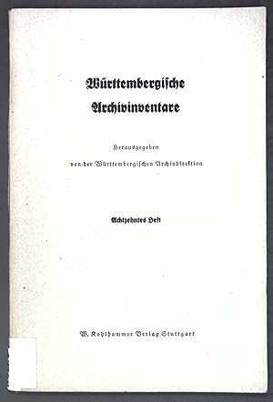 Imagen del vendedor de Die Gemeindearchive des Kreises Ulm I; Wrttembergische Archivinventare, 18. Heft; a la venta por books4less (Versandantiquariat Petra Gros GmbH & Co. KG)