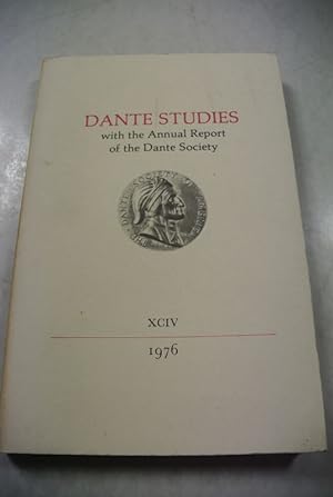 Bild des Verkufers fr Dante Studies with the Annual Report of the Dante Society. Vol. 94 (1976). zum Verkauf von Antiquariat Bookfarm