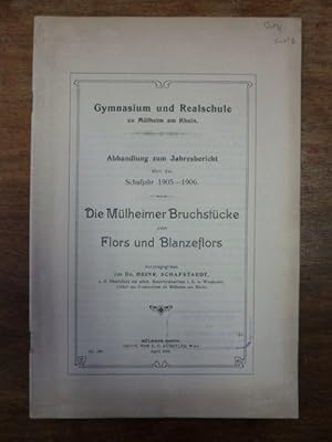 Die Mülheimer Bruchstücke von Flors und Blanzeflors, Abhandlung zum Jahresbericht über das Schulj...