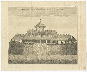 Antique Print of the Castle at Amboina (c.1750)