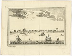 Antique Print of the Point of Galle (Ceylon) by J.N. Bellin (1758)