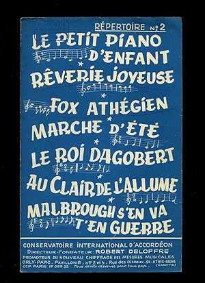 Image du vendeur pour Rverie Joyeuse (Fox Trot) | Fox Athgien (Fox Trot) | Au Clair de L'Allume (Marche) [Musicians Vintage French Piano Sheet Music] mis en vente par Little Stour Books PBFA Member