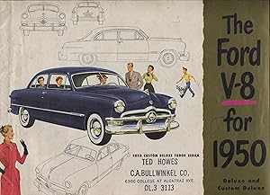 Ford V-8 Sales Brochure 1950-Flat head 100 hp V-8 motor-VG