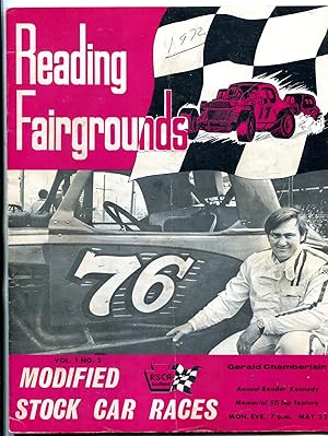 Reading Fairgrounds Speedway Race Program May 22 1972 signed