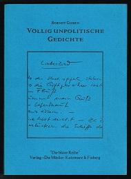 Bild des Verkufers fr Vllig unpolitische Gedichte. - zum Verkauf von Libresso Antiquariat, Jens Hagedorn