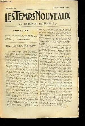 Image du vendeur pour LES TEMPS NOUVEAUX - supplement litteraire - TOME 6e - N33/ dans les hauts-fourneaux / Le traditionnalisme evolutif du droit anglais/ L'homme et l'animal. mis en vente par Le-Livre