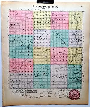 [Map] Labette County, Kansas [backed with] Chetopa, Dennis, & Labette City of Labette Co., And Pi...