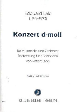 Bild des Verkufers fr Konzert d-Moll fr Violoncello und Orchesterfr Violoncello solo und 3 Violoncelli : Partitur und Stimmen (Vc 1-4) zum Verkauf von AHA-BUCH GmbH