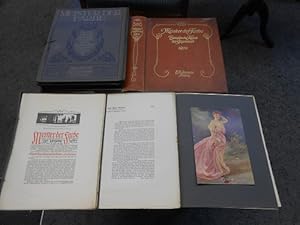 Image du vendeur pour Meister der Farbe. 5. Jahrgang, 1908, Europische Malerei der Gegenwart in farbiger Wiedergabe. Monatlich ein Heft mit sechs farbigen Reproduktionen von Bildern bedeutender moderner Knstler Europas, mit sechs biographischen Essays und einer Literarischen Beilage, bis 1914 erschienen 11 Jahresbnde mit je 72 farbigen Reproduktionen. mis en vente par Galerie  Antiquariat Schlegl