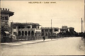 Bild des Verkufers fr Ansichtskarte / Postkarte Heliopolis gypten, Lotus street, Straenpartie zum Verkauf von akpool GmbH