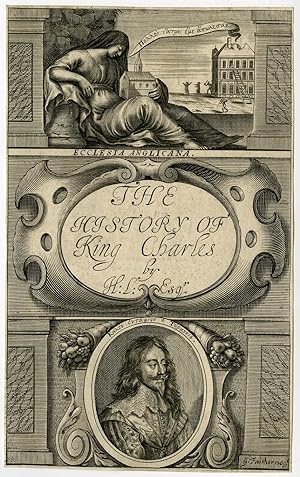 Antique Print-FRONTISPICE-HISTORY OF KING CHARLES-HAMON L'ESTRANG-Faithorne-1655