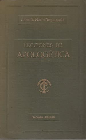 Imagen del vendedor de LECCIONES DE APOLOGTICA. TOMO I a la venta por Librera Vobiscum