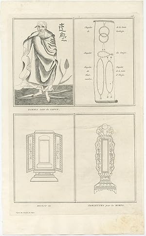 Antique Print of Japanese Religion by B. Picart (1727)