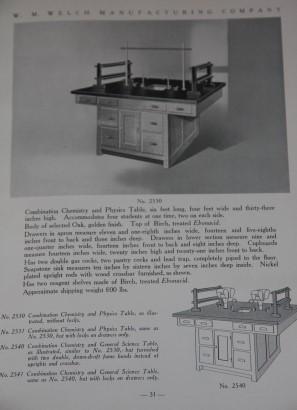 [Trade Catalogue] Welch Furniture for Laboratories. Laboratory Vocational Library Furniture