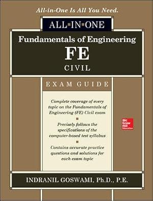 Image du vendeur pour Fundamentals of Engineering FE Civil : Exam Guide, All-in-One mis en vente par GreatBookPrices