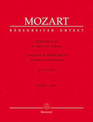 Bild des Verkufers fr Konzert B-Dur KV191fr Fagott und Orchester : Partitur zum Verkauf von AHA-BUCH GmbH