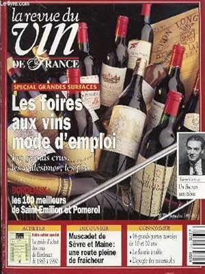 Seller image for LA REVUE DU VIN DE FRANCE - SPECIAL GRANDES SURFACES - LES FOIRES AUX VINS MODE D'EMPLOI - N376 Septembre 1993 / Thierry Mantoux, Les foires aux vins, Saint-Emilion et Pomerol, Muscadets sur lie, Porto tawnt, Fleurie, Meursault. for sale by Le-Livre