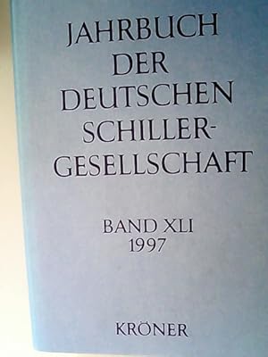 Imagen del vendedor de Jahrbuch der Deutschen Schillergesellschaft. 41. Jahrgang 1997. a la venta por Antiquariat Bookfarm