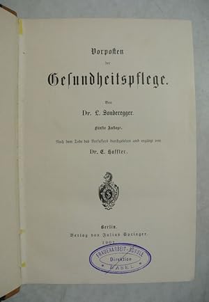 Bild des Verkufers fr Vorposten zur Gesundheitspflege. zum Verkauf von Antiquariat Bookfarm