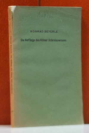 Die Anfänge des Kölner Schreinswesens . (Zeitschrift der Savigny-Stiftung für Rechtsgeschichte : ...