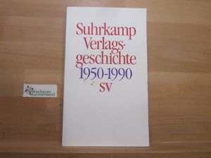 Bild des Verkufers fr Suhrkamp Verlagsgeschichte 1950-1990 zum Verkauf von Antiquariat im Kaiserviertel | Wimbauer Buchversand