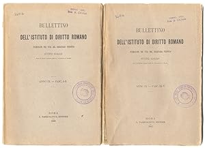 Bullettino dell'Istituto di Diritto Romano pubblicato per cura del segretario perpetuo Vittorio S...