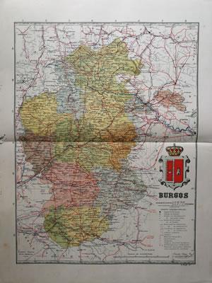 Imagen del vendedor de ESPAA REGIONAL. Cartas Corogrficas de Benito Chias y Carb. MAPA DE BURGOS. a la venta por Librera Anticuaria Galgo