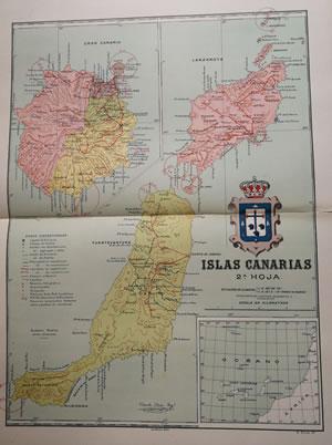 Imagen del vendedor de ESPAA REGIONAL. Cartas Corogrficas de Benito Chias y Carb. MAPA DE ISLAS CANARIAS 2. a la venta por Librera Anticuaria Galgo