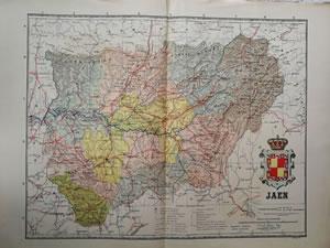 Imagen del vendedor de ESPAA REGIONAL. Cartas Corogrficas de Benito Chias y Carb. MAPA DE JAN. a la venta por Librera Anticuaria Galgo