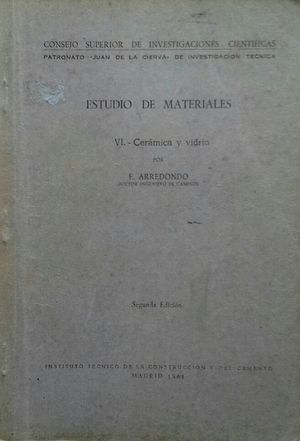 ESTUDIO DE MATERIALES - VI: CERÁMICA Y VIDRIO