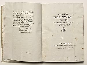 Historia della Riviera di SalÚ descritta per Bongiani Grattarolo (con) De nobilitate Brixiae.