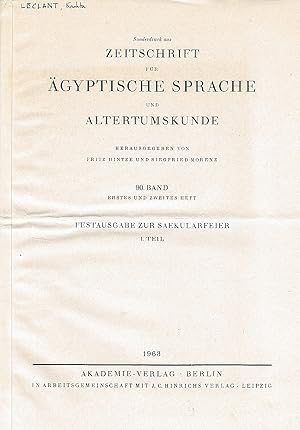 Bild des Verkufers fr Kashta, Pharaon, en Egypte. (Zeitschrift fr gyptische Sprache und Altertumskunde ZS). zum Verkauf von Librarium of The Hague