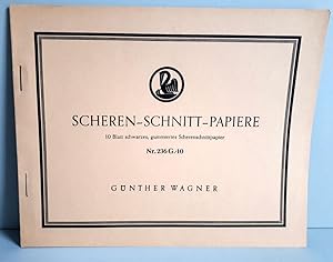 Scheren-Schnitt-Papiere / Scherenschnitt Papiere pro Heft 10 Blatt schwarzes, gummiertes Scherens...
