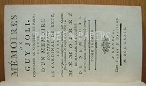 Seller image for Memoires De Guy Joli, Conseiller Au Chatelet De Paris Suivis D'une Memoire Concernant Le Cardinal De Retz. 2 Volumes. for sale by EmJay Books