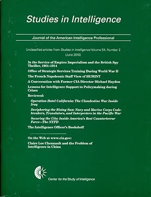 Studies in Intelligence, Journal of the American Intelligence Professional, Unclassified Articles...