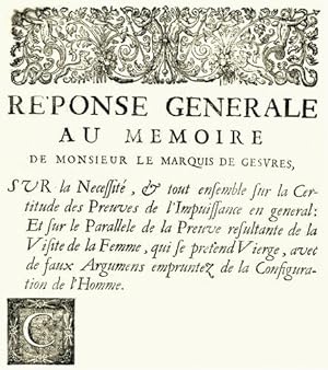 Réponse générale au Mémoire de Monsieur le Marquis de Gesvres