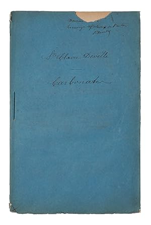 Mémoire sur les combinaisons des carbonates métalliques avec les carbonates alcalins et ammoniacaux