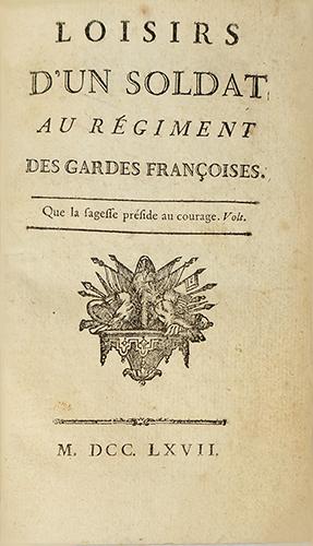 Loisirs d'un soldat au régiment des Gardes Françoises