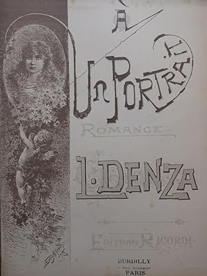 Seller image for DENZA Luigi A un Portrait Chant Piano ca1890 for sale by partitions-anciennes